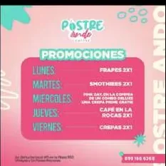 Publicación de promociones semanales de una cafetería